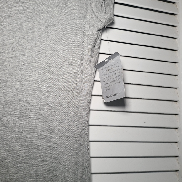 GREY Slip On Cap Sleeves Midi dress Velvet Torch M - Picture 7 of 9